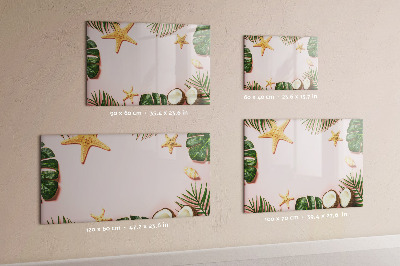 Magnetisch planbord voor de muur van bedrukt glas Zomerstemming