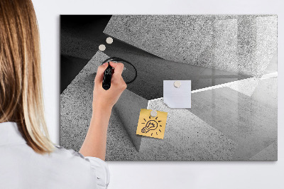 Uitwisbaar glazen planbord met magnetische functie Abstracte driehoeken