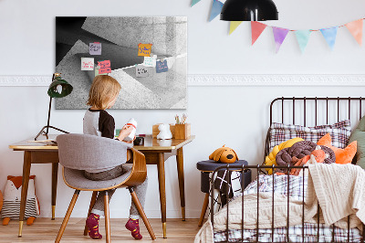 Uitwisbaar glazen planbord met magnetische functie Abstracte driehoeken