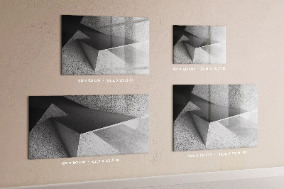 Uitwisbaar glazen planbord met magnetische functie Abstracte driehoeken