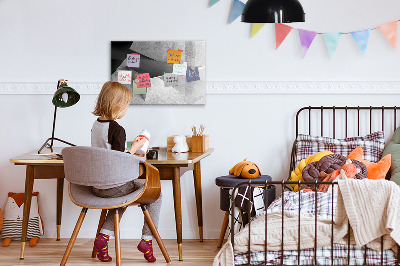 Uitwisbaar glazen planbord met magnetische functie Abstracte driehoeken