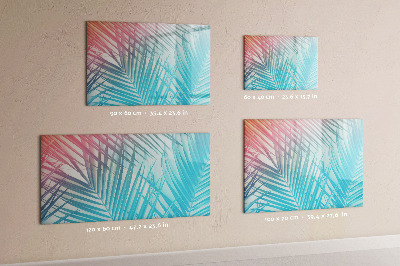 Beschrijfbaar magneetbord van glas met design Tropische palmboom