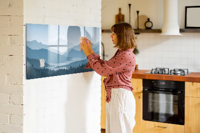 Magnetisch planbord voor de muur van bedrukt glas Berglandschap
