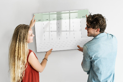 Uitwisbaar glazen planbord met magnetische functie Wekelijkse planner