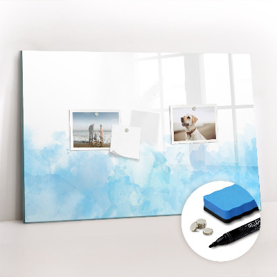 Beschrijfbaar magneetbord van glas met design Geschilderde vlekken