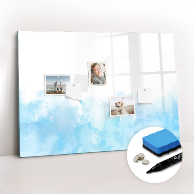 Beschrijfbaar magneetbord van glas met design Geschilderde vlekken