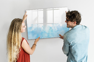 Beschrijfbaar magneetbord van glas met design Geschilderde vlekken