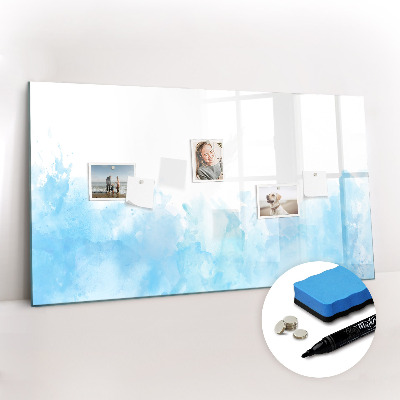 Beschrijfbaar magneetbord van glas met design Geschilderde vlekken
