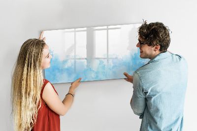 Beschrijfbaar magneetbord van glas met design Geschilderde vlekken