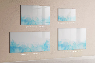 Beschrijfbaar magneetbord van glas met design Geschilderde vlekken