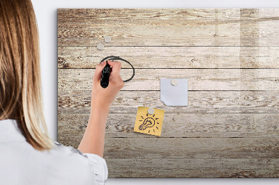 Uitwisbaar glazen planbord met magnetische functie Houten panelen