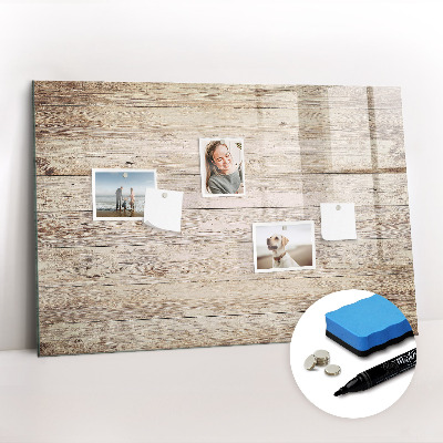 Uitwisbaar glazen planbord met magnetische functie Houten panelen