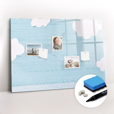 Magnetisch planbord voor de muur van bedrukt glas Kinderbord