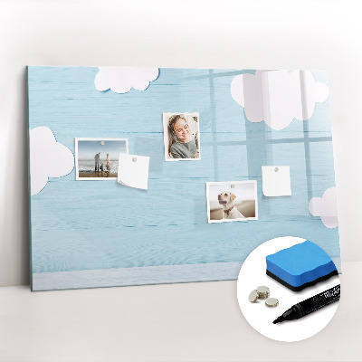 Magnetisch planbord voor de muur van bedrukt glas Kinderbord