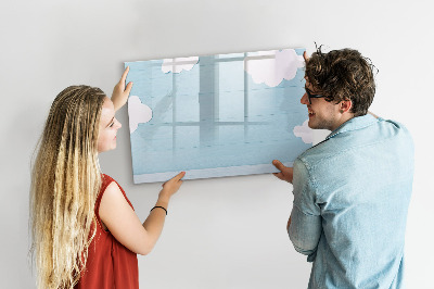 Magnetisch planbord voor de muur van bedrukt glas Kinderbord