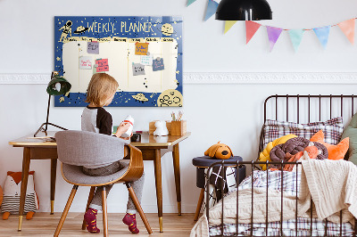 Uitwisbaar glazen planbord met magnetische functie Ruimteplanner