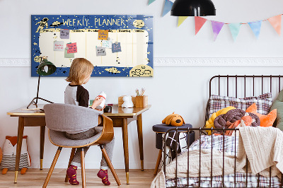 Uitwisbaar glazen planbord met magnetische functie Ruimteplanner