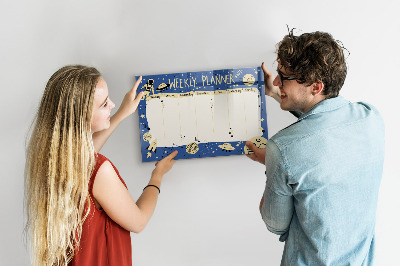 Uitwisbaar glazen planbord met magnetische functie Ruimteplanner