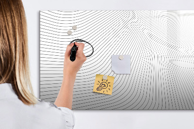 Magnetisch planbord voor de muur van bedrukt glas Abstracte lijnen