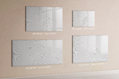Magnetisch planbord voor de muur van bedrukt glas Abstracte lijnen