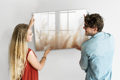 Uitwisbaar glazen planbord met magnetische functie Graanabstractie