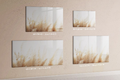 Uitwisbaar glazen planbord met magnetische functie Graanabstractie