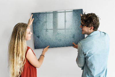 Uitwisbaar glazen planbord met magnetische functie Vintage kaart