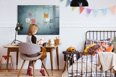 Uitwisbaar glazen planbord met magnetische functie Vintage kaart