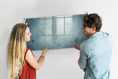 Uitwisbaar glazen planbord met magnetische functie Vintage kaart