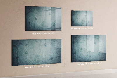 Uitwisbaar glazen planbord met magnetische functie Vintage kaart