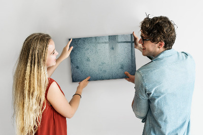 Uitwisbaar glazen planbord met magnetische functie Vintage kaart