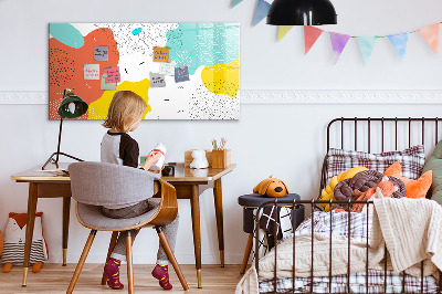 Uitwisbaar glazen planbord met magnetische functie Popabstractie