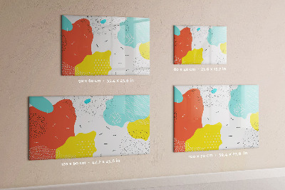 Uitwisbaar glazen planbord met magnetische functie Popabstractie