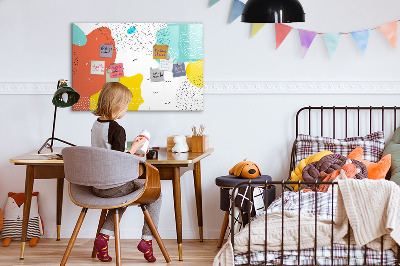 Uitwisbaar glazen planbord met magnetische functie Popabstractie