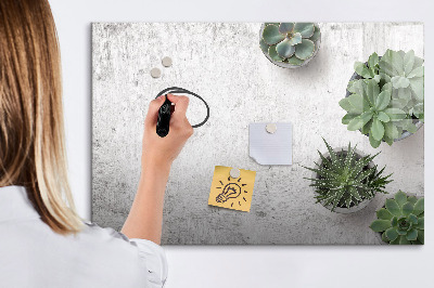 Beschrijfbaar magneetbord van glas met design Sierplanten