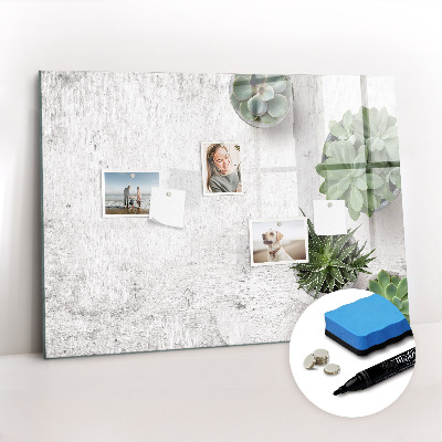 Beschrijfbaar magneetbord van glas met design Sierplanten