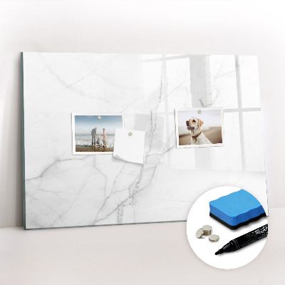 Magnetisch planbord voor de muur van bedrukt glas Decoratief marmer