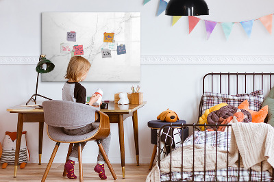 Magnetisch planbord voor de muur van bedrukt glas Decoratief marmer