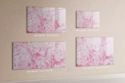 Magnetisch planbord voor de muur van bedrukt glas Bloeiende bloemen