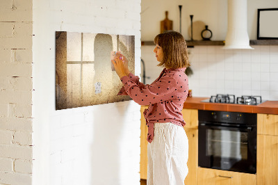Magnetisch planbord voor de muur van bedrukt glas Oude wereldkaart