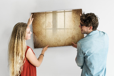 Magnetisch planbord voor de muur van bedrukt glas Oude wereldkaart