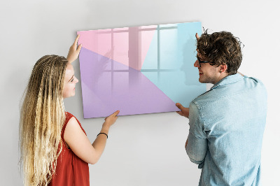 Uitwisbaar glazen planbord met magnetische functie Pastelpatroon