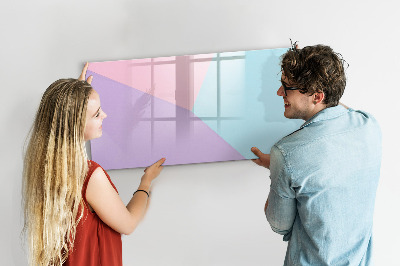 Uitwisbaar glazen planbord met magnetische functie Pastelpatroon