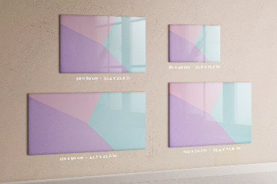 Uitwisbaar glazen planbord met magnetische functie Pastelpatroon