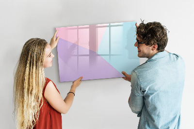 Uitwisbaar glazen planbord met magnetische functie Pastelpatroon