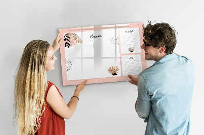 Uitwisbaar glazen planbord met magnetische functie Planner notitieboekje