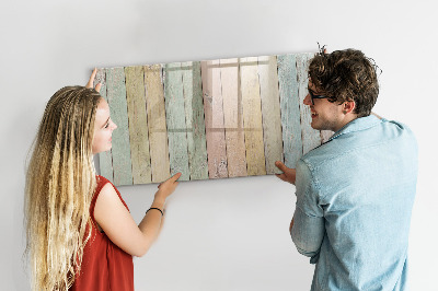 Magnetisch planbord voor de muur van bedrukt glas Kleurrijke borden