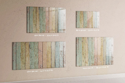 Magnetisch planbord voor de muur van bedrukt glas Kleurrijke borden