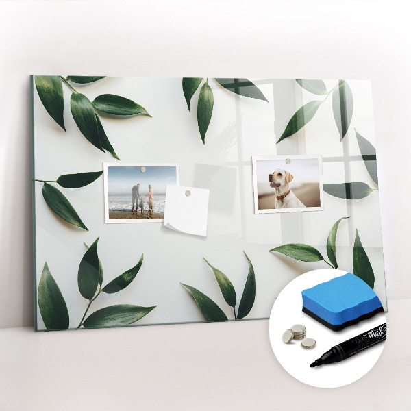 Magnetisch planbord voor de muur van bedrukt glas Bladframe