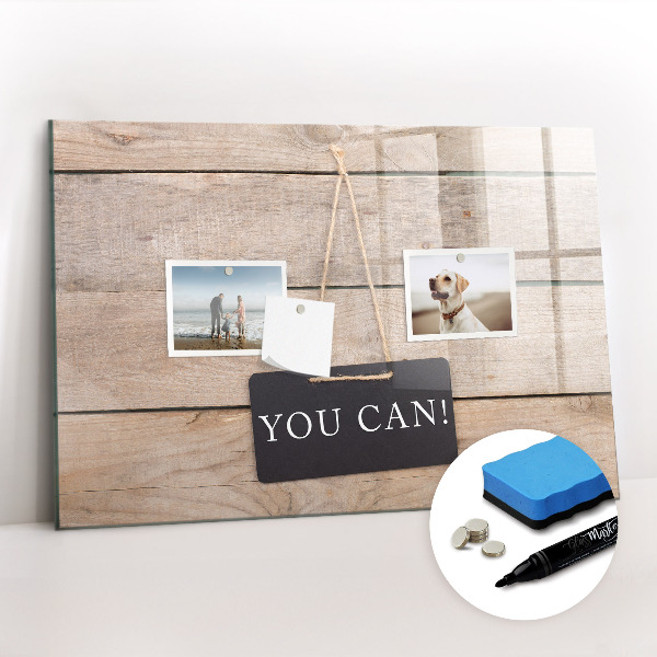 Uitwisbaar glazen planbord met magnetische functie Jij kunt schrijven!